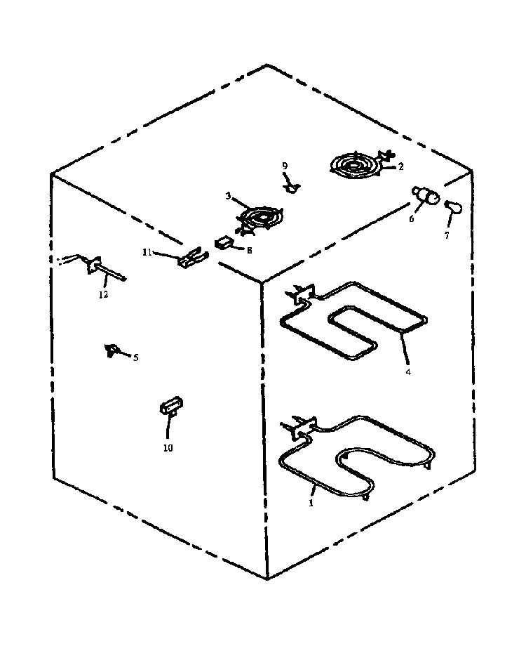 Electrical Components Diagram and Parts List for ARR625L-P1130970NL  Amana Range