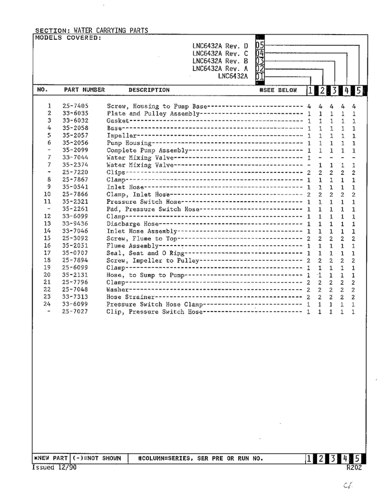 Water Carrying Parts Page 2 Diagram and Parts List for 6432A  Norge Washer