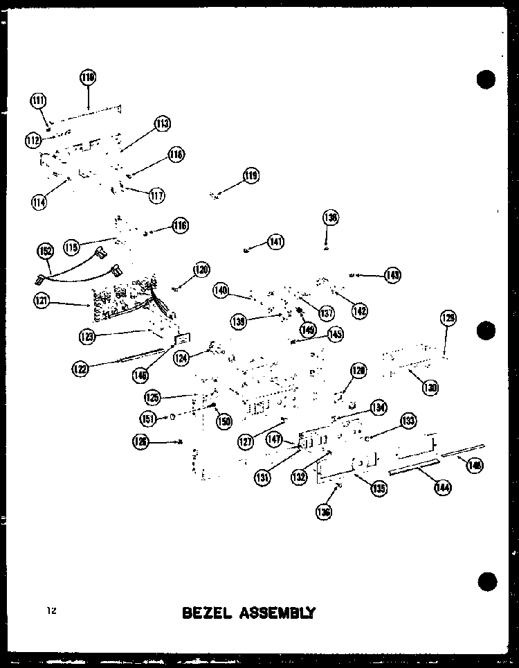 Section 1 Diagram and Parts List for RC-20 P72100-5M Amana Microwave