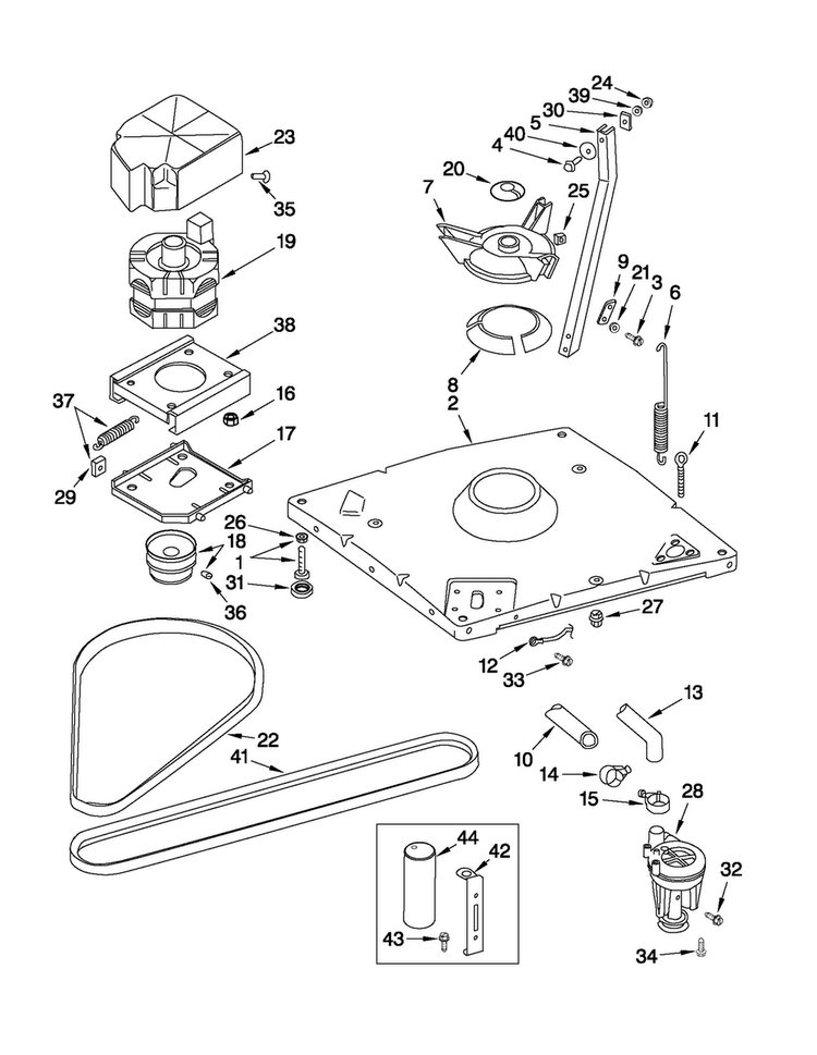 Base Parts Diagram and Parts List for MAT13MNLGW  Maytag Washer