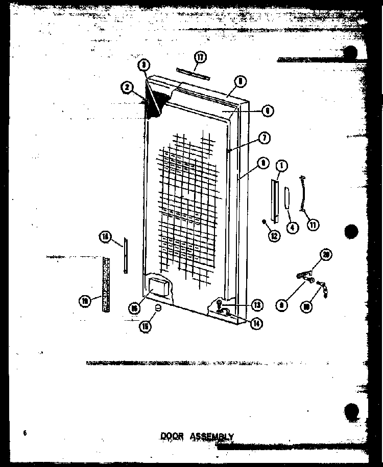 Pdoor Assembly Diagram and Parts List for UC22 P60345-74W Amana Freezer