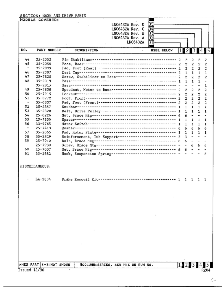 Base And Drive Parts Page 3 Diagram and Parts List for 6432A  Norge Washer