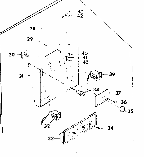 Control Panel Diagram and Parts List for 1437007000  Kenmore Range