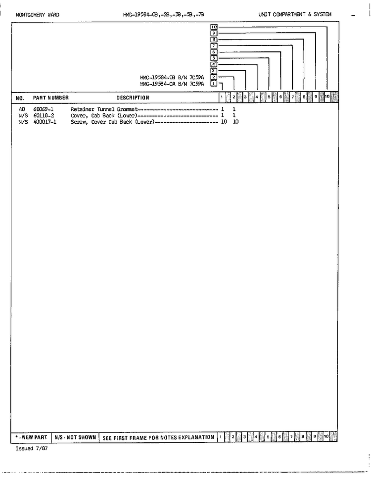 Unit Compartment And System Page 3 Diagram and Parts List for 19584A  Admiral Refrigerator