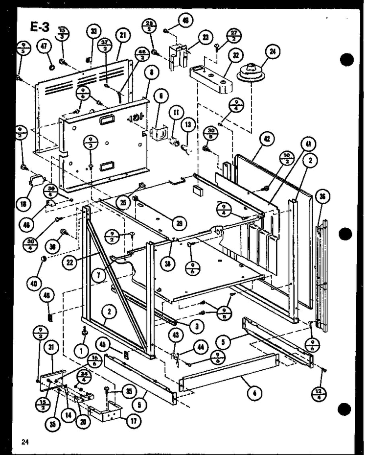 Section 11 Diagram and Parts List for RCR-7 P85515-6S Amana Range