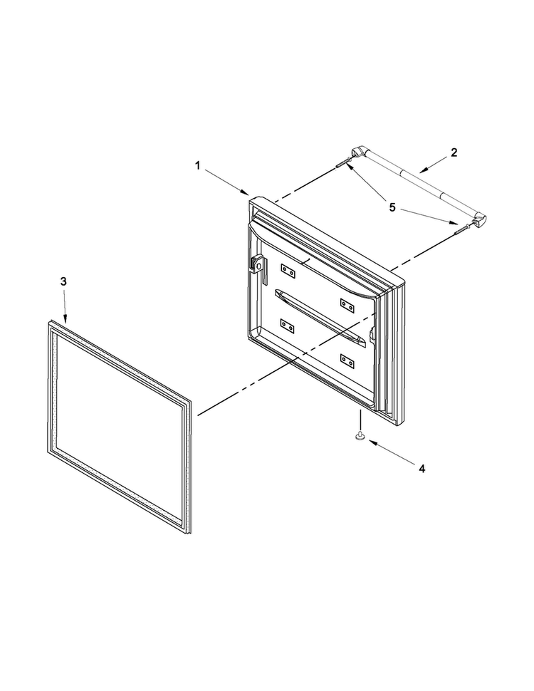 Freezer Door Diagram and Parts List for JFC2290VEP8  Jenn-Air Refrigerator