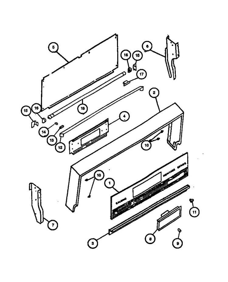Page 6 Diagram and Parts List for RMS363UL-P1141093NL  Caloric Range