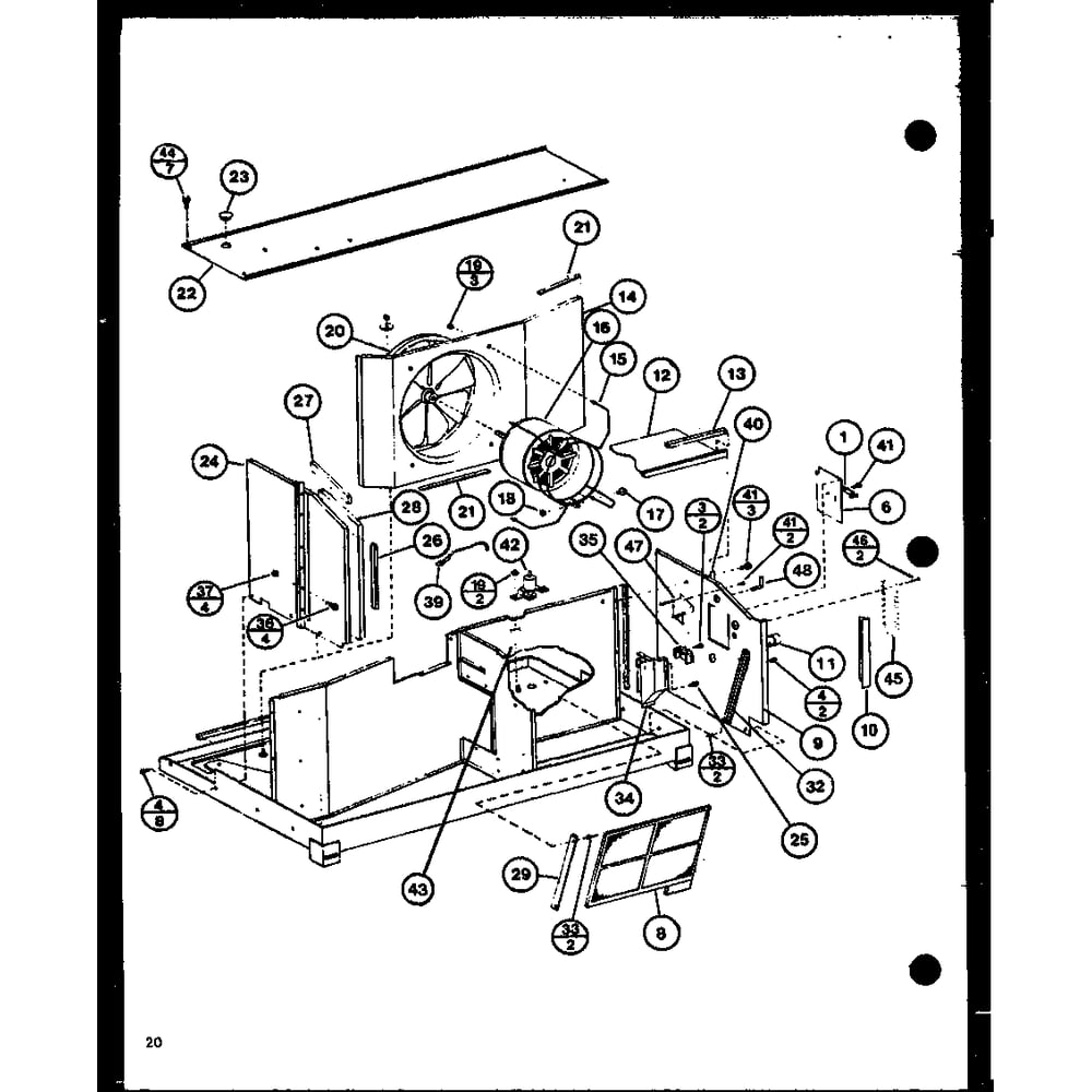 Diagram 12 Diagram and Parts List for PTH15300B P9913620R Amana Air Conditioner