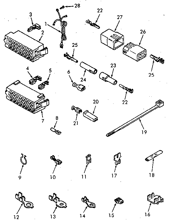 Power Cord And Wire Terminals Diagram and Parts List for NA6621W33821  Speed Queen Washer