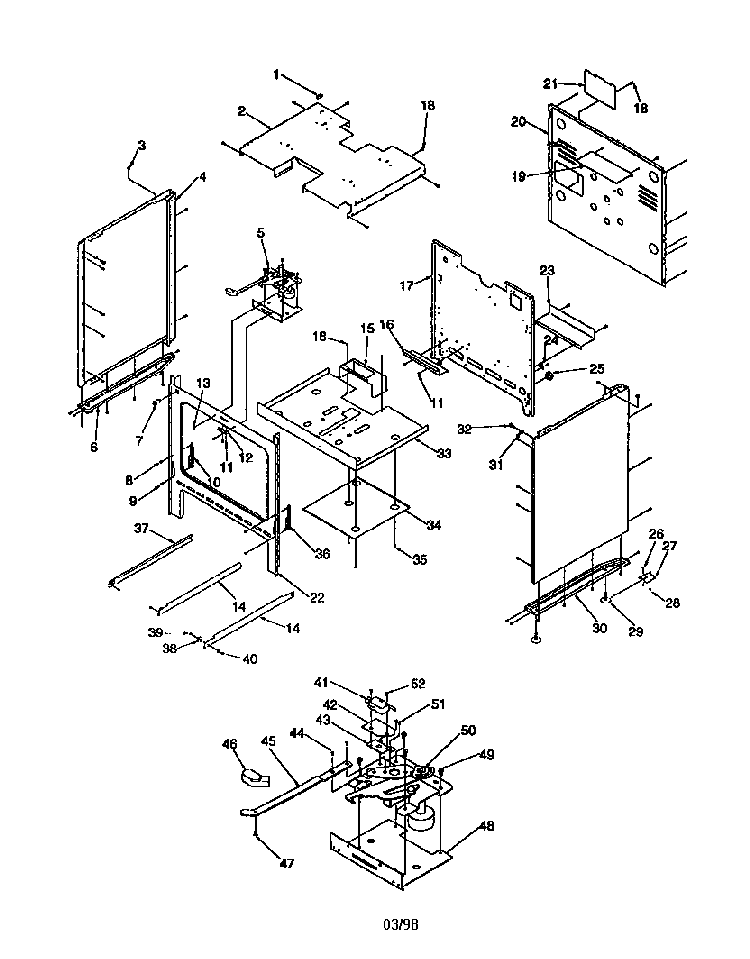 Cabinet Diagram and Parts List for ARG7301W-P1143330NW  Amana Range