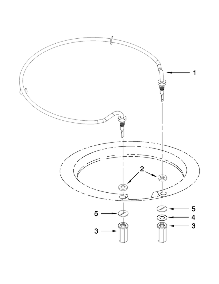 Heater Parts Diagram and Parts List for JDB8000AWB1  Jenn-Air Dishwasher