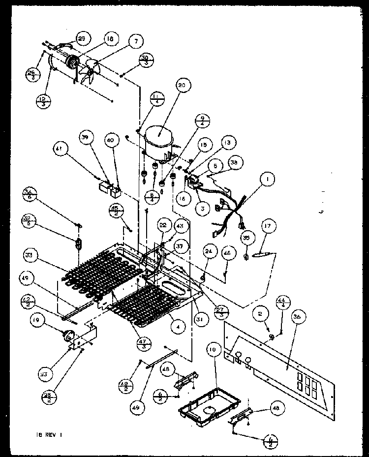 Compressor Diagram and Parts List for 85161W-P1117111WW  Amana Refrigerator