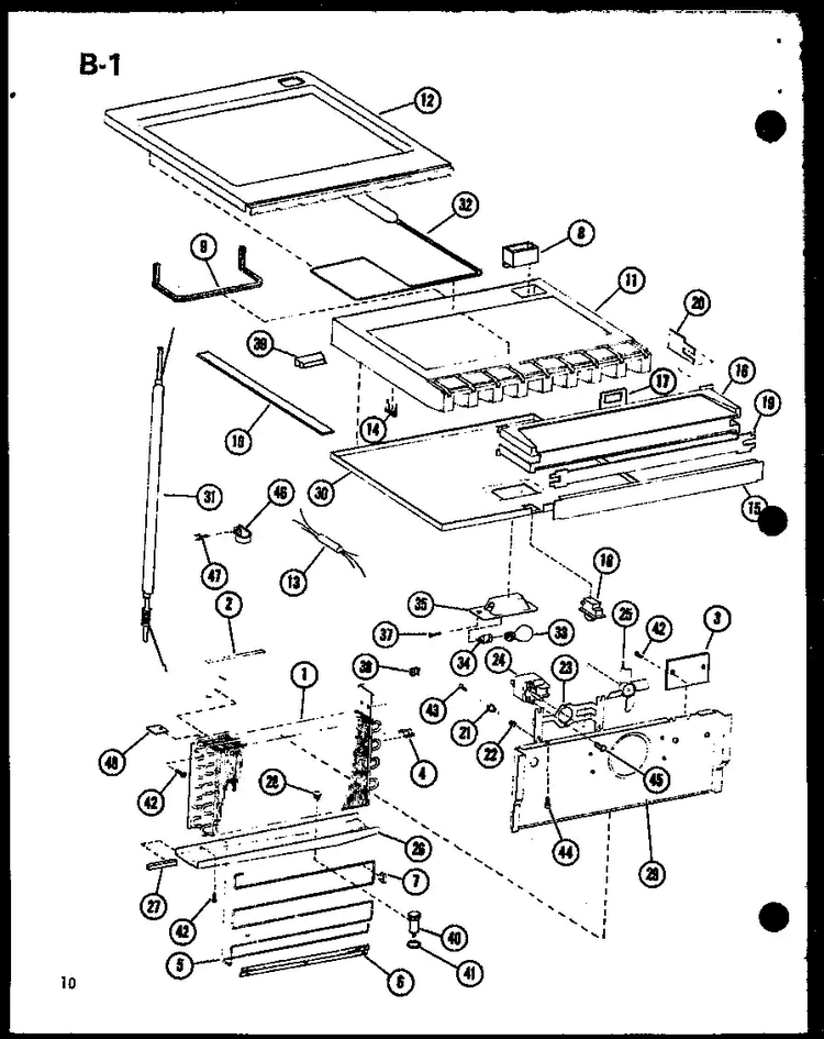 Section 2 Diagram and Parts List for ESBFC16B-P60235-16W  Amana Refrigerator