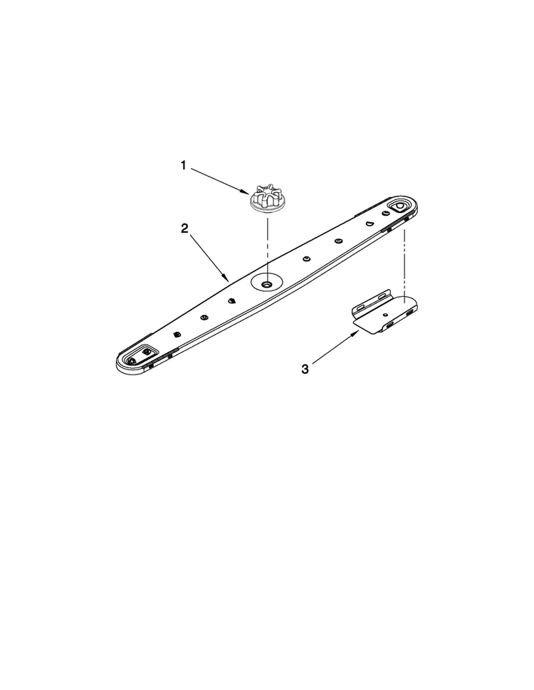 Lower Washarm Parts Diagram and Parts List for JDB2150AWP0  Jenn-Air Dishwasher