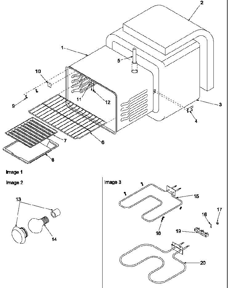 Cavity Diagram and Parts List for ARR3400L-P1143679NL  Amana Range