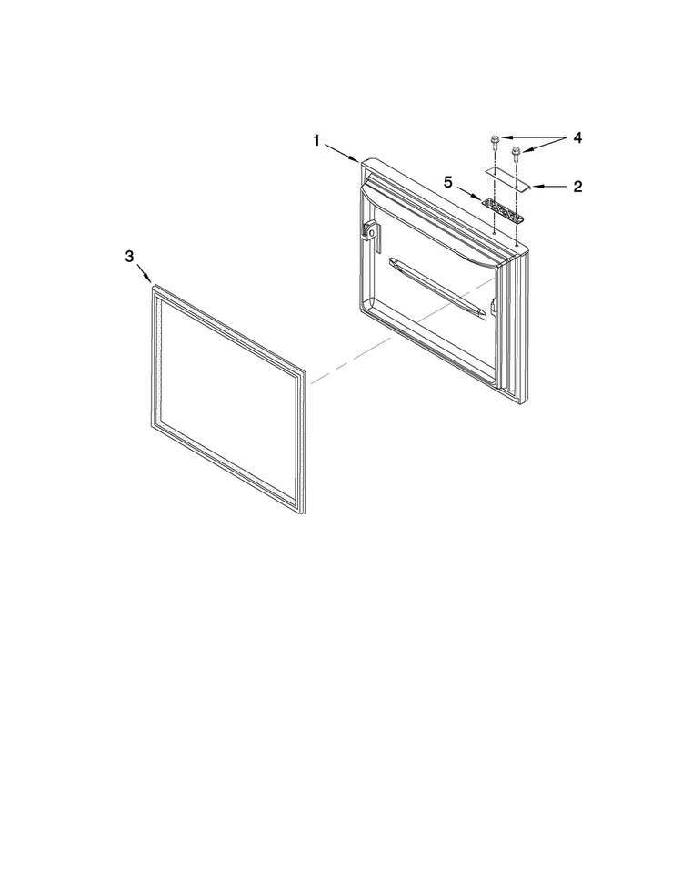Freezer Door Parts Diagram and Parts List for MBB1953WEW2  Maytag Refrigerator