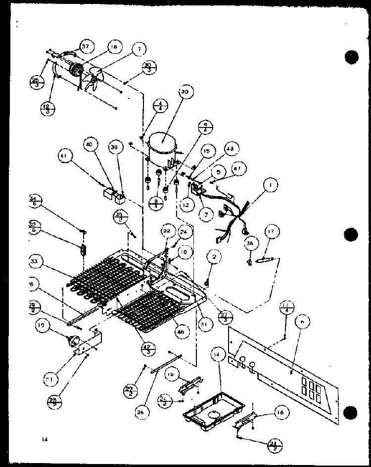 Unit Diagram and Parts List for BL20QW-P1125503WW  Amana Refrigerator