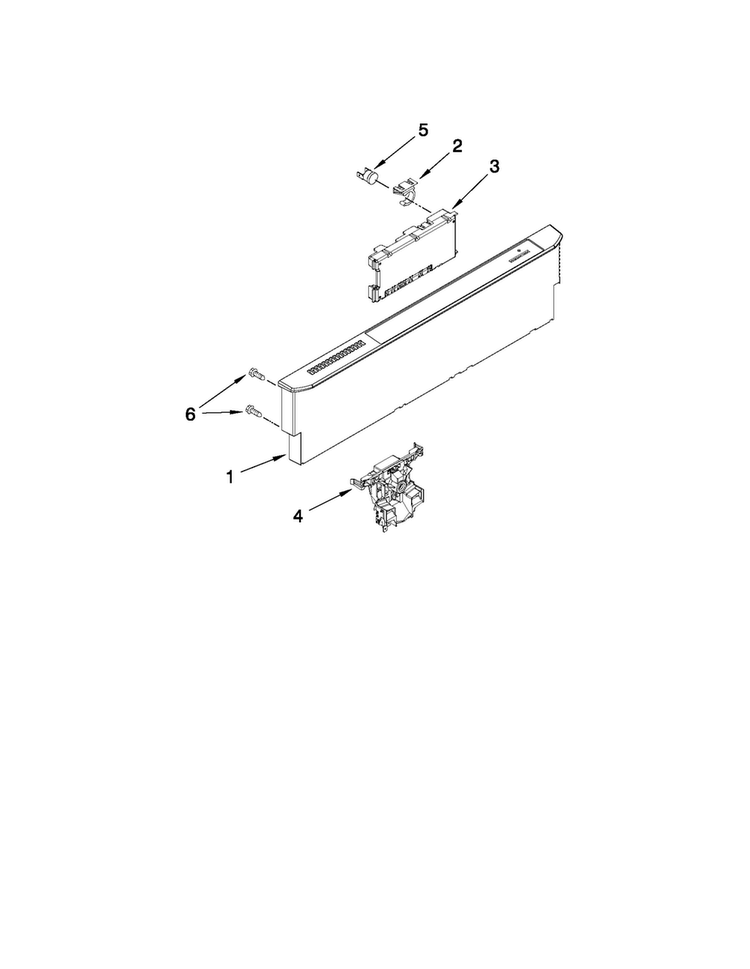 Control Panel And Latch Parts Diagram and Parts List for MDB7760AWS2  Maytag Dishwasher