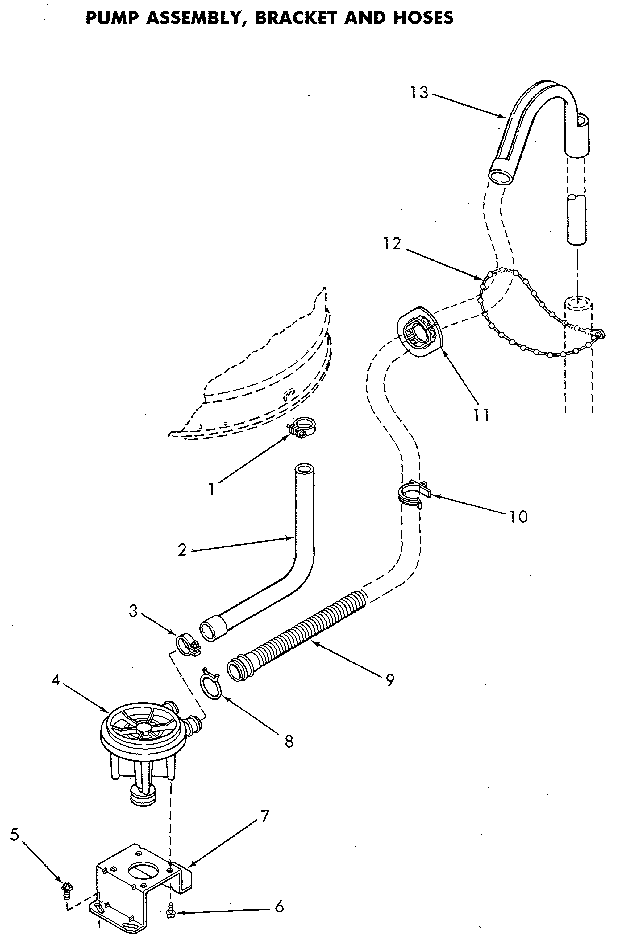 Pump Assembly Diagram and Parts List for NA3812L33638  Speed Queen Washer
