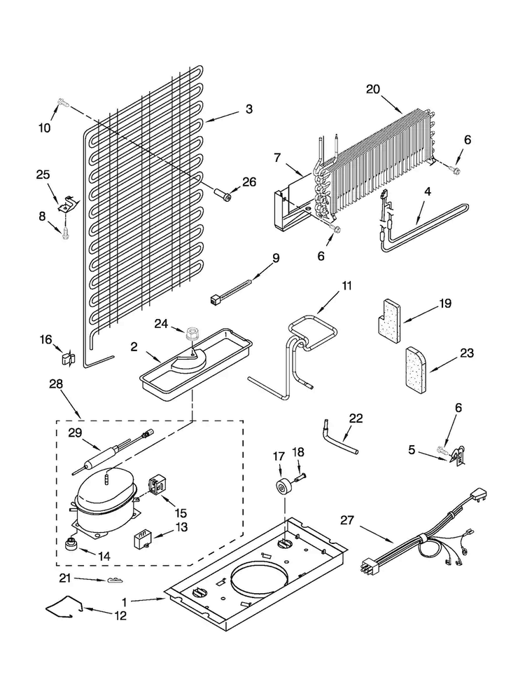 Unit Parts Diagram and Parts List for M4TXNWFYB00  Maytag Refrigerator