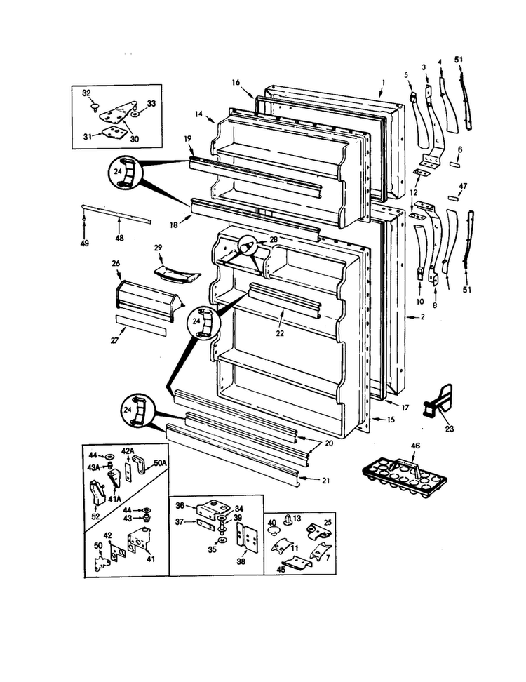 None Diagram and Parts List for RB19KA-3A-AG60A  Magic Chef Refrigerator