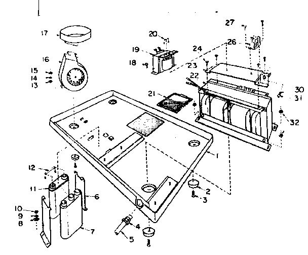 Oven Base Assembly Diagram and Parts List for 5629967311  Kenmore Microwave