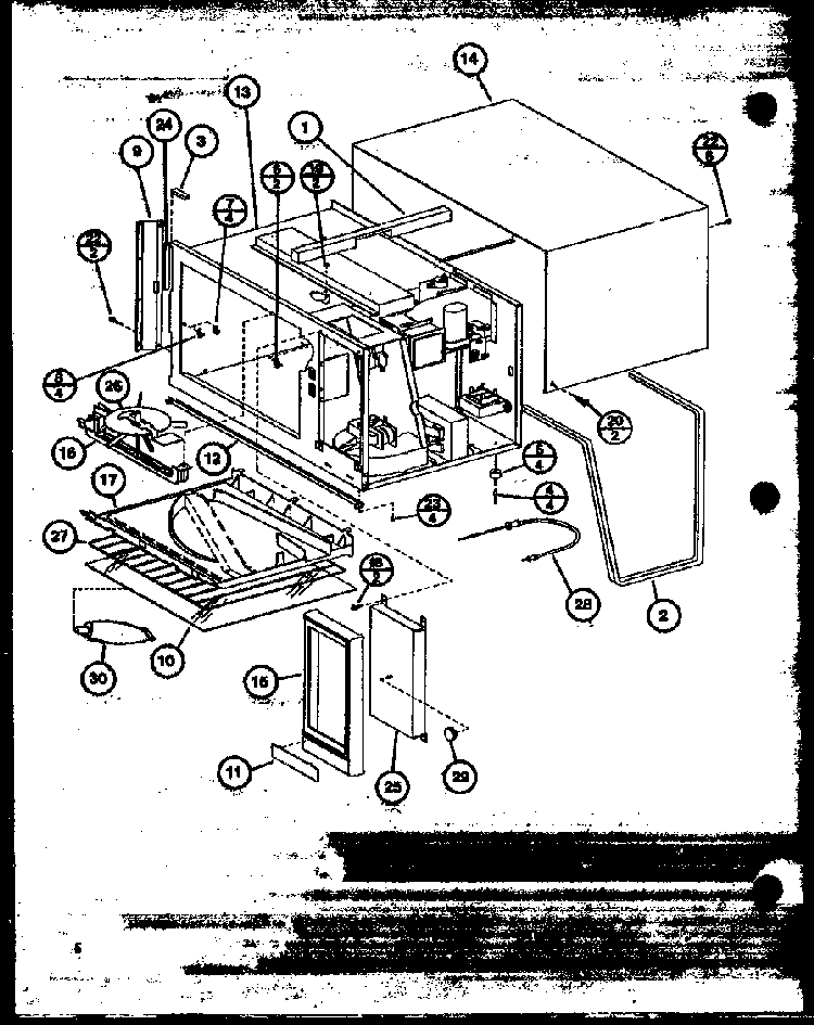 Antenna/temperature Probe Diagram and Parts List for RS40 P76695-19M Amana Microwave