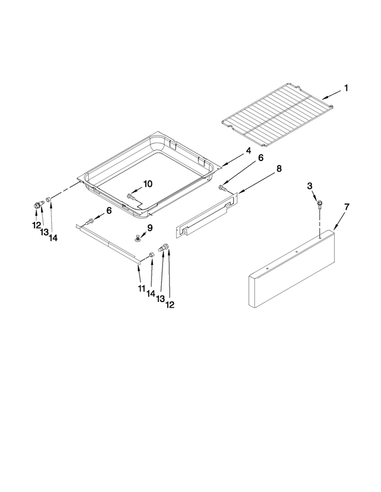 Drawer And Rack Parts Diagram and Parts List for MGR5765QDB32  Maytag Range