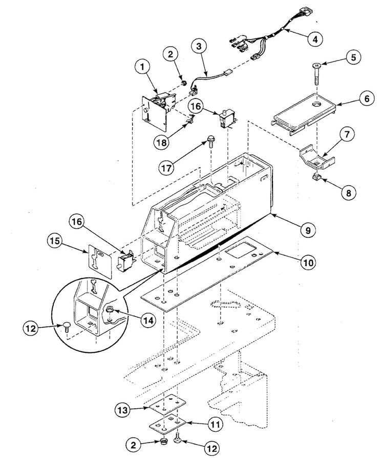 Meter Case Diagram and Parts List for SWT421LM  Speed Queen Washer