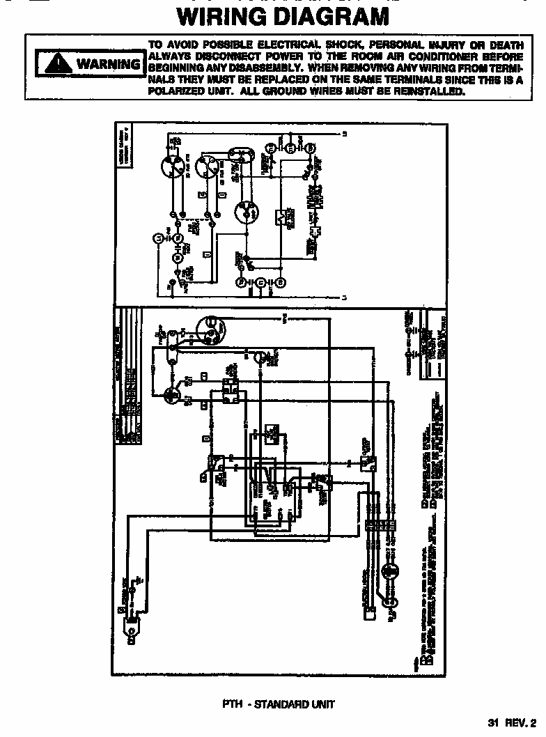 Wiring Diagram Diagram and Parts List for PTH08525J P1169149R Amana Air Conditioner