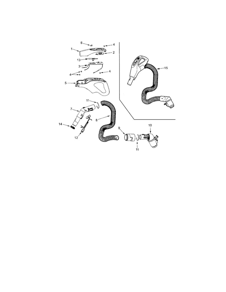 Hose Diagram and Parts List for 11629915900  Kenmore Canister Vacuum