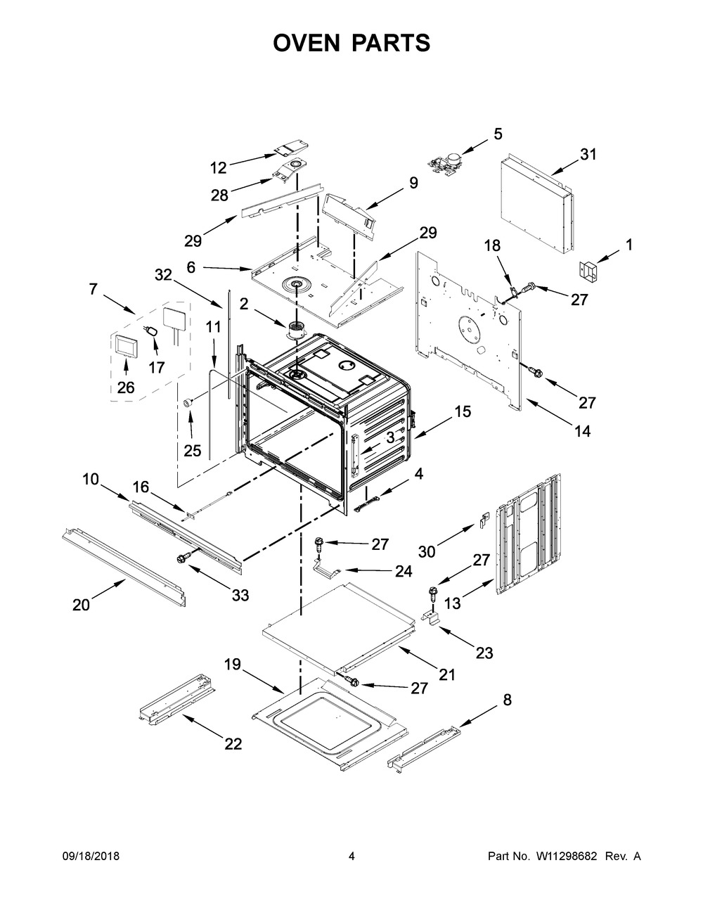 Oven Parts Diagram and Parts List for JMW2427DS03  Maytag Microwave Oven Combo