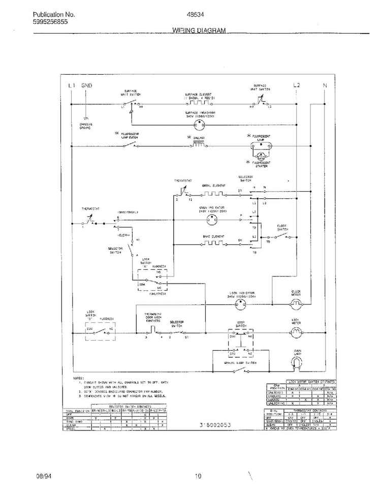 Wiring Diagram Diagram and Parts List for 485340A  Admiral Range