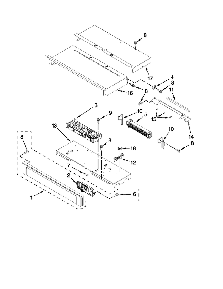 Control Panel Parts Diagram and Parts List for MEW7627AB00  Maytag Wall Oven