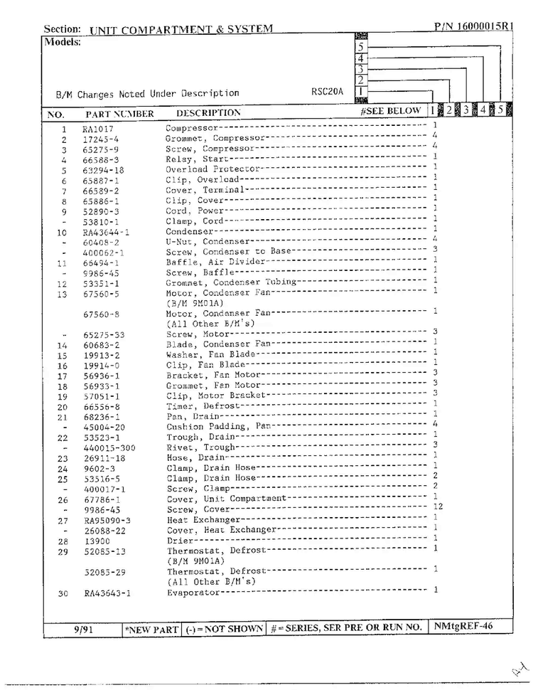 Refrigerator-unit Compartment And System Page 2 Diagram and Parts List for 20591  Maytag Refrigerator