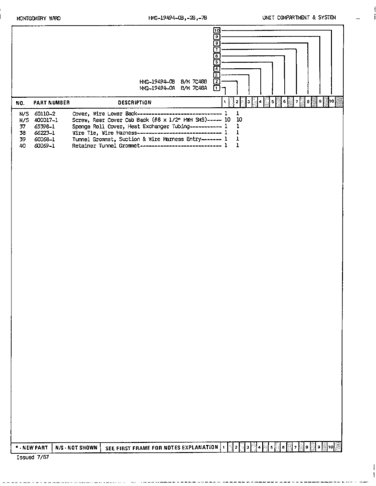 Unit Compartment/system Page 3 Diagram and Parts List for 19494B  Admiral Refrigerator