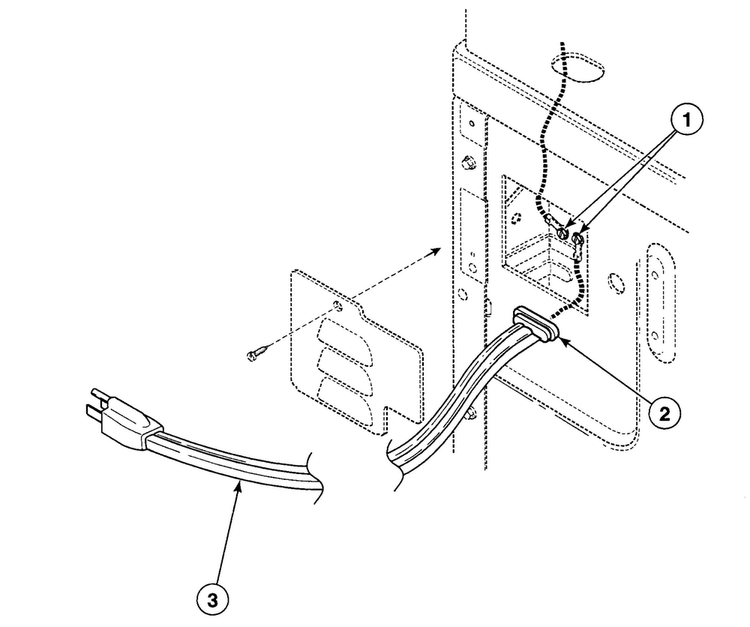Power Cord Diagram and Parts List for SSG809LF  Speed Queen Dryer