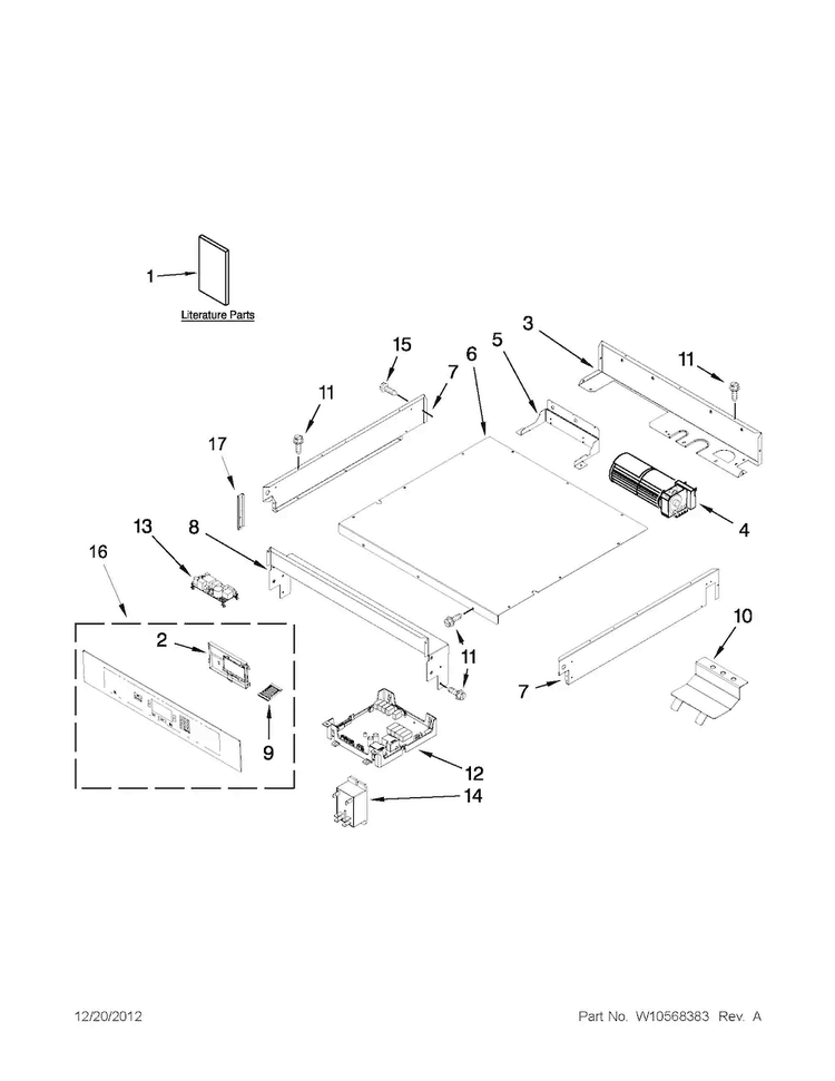 Control Panel Parts Diagram and Parts List for JJW2830WR02  Jenn-Air Wall Oven