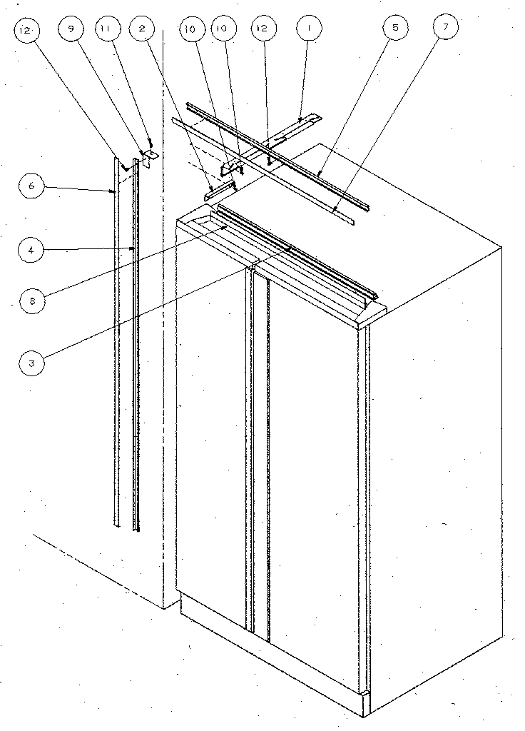 Bi7 Trim Kit Assembly Diagram and Parts List for SX120J-P7870122W  Amana Refrigerator