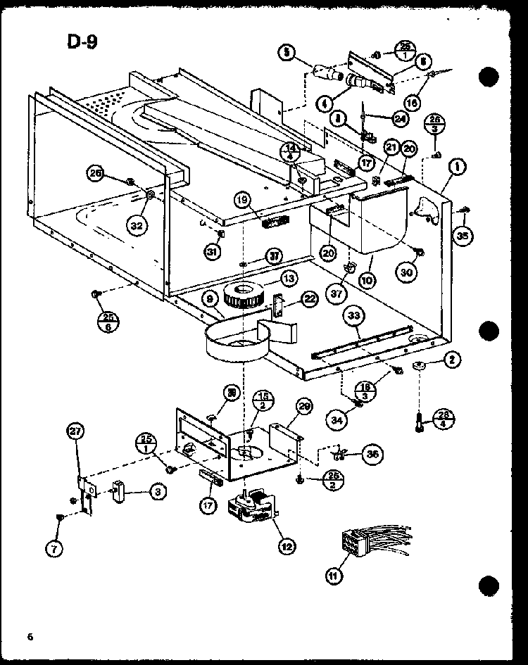 Blower Diagram and Parts List for CRRL-700 P76381-1M Amana Microwave