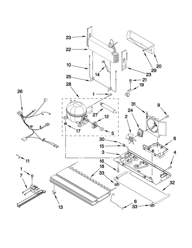 Unit Parts Diagram and Parts List for 5GFC20PRYA0  Maytag Refrigerator