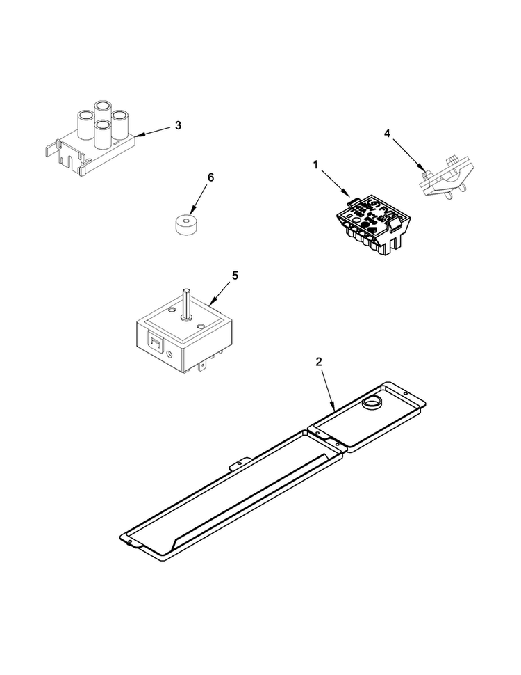 Interior Parts Diagram and Parts List for MEC7424AB0  Maytag Cooktop