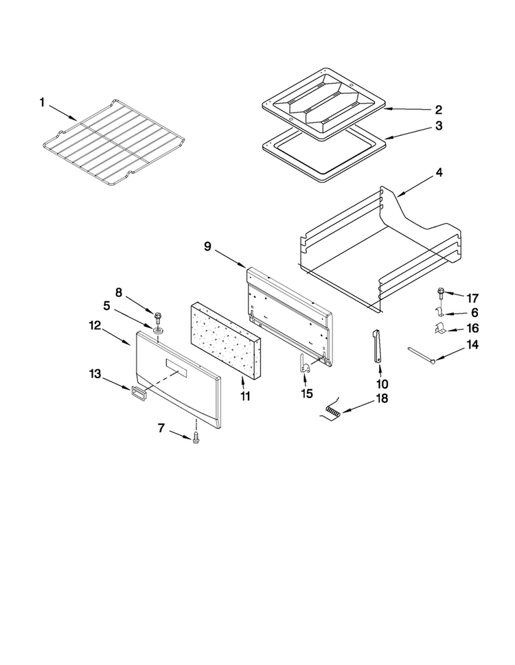 Oven & Broiler Parts Diagram and Parts List for AGG222VDB1  Amana Range