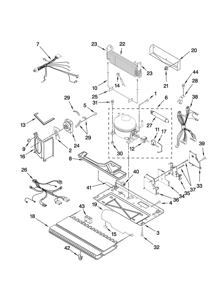 Unit Parts Diagram and Parts List for MFD2562VEB2  Maytag Refrigerator