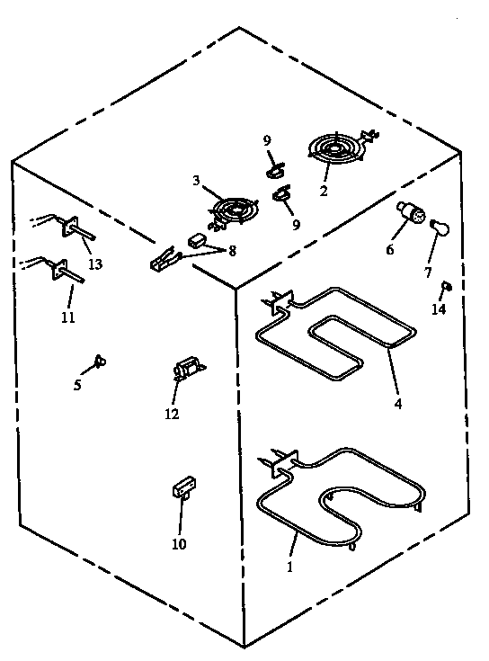 Electrical Components Diagram and Parts List for CARR629L-P1142623NL  Amana Range