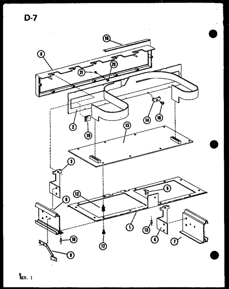 Mounting Brackets Diagram and Parts List for RC-14S P73824-7M Amana Microwave