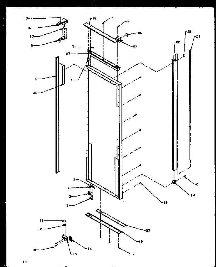 Refrigerator Door Diagram and Parts List for SBI20NW-P1162902WW  Amana Refrigerator
