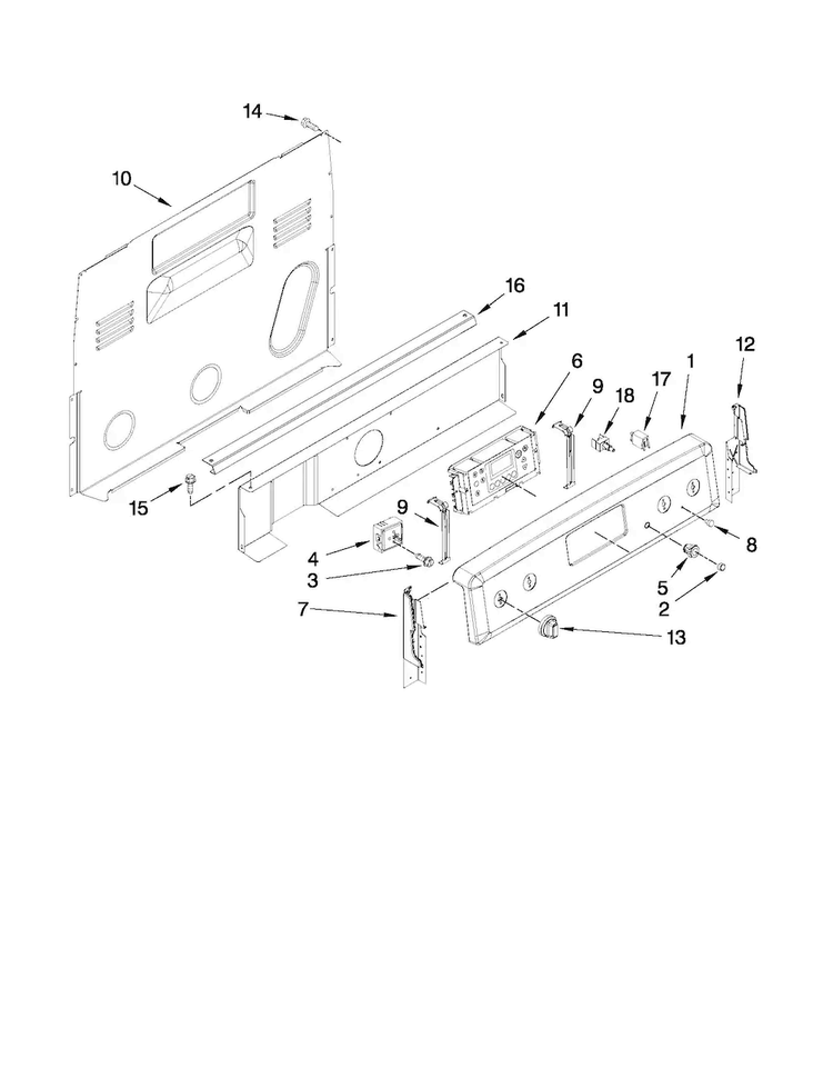 Control Panel Parts Diagram and Parts List for MER8674AW0  Maytag Range