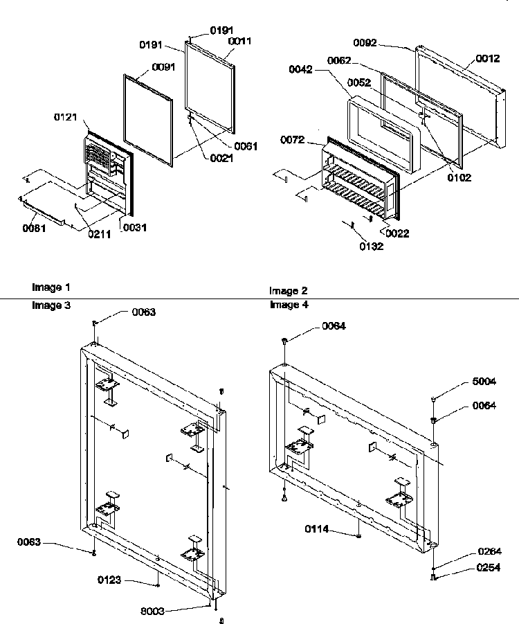 Door Assemblies Diagram and Parts List for ATS518SW-P1183714WW  Amana Refrigerator