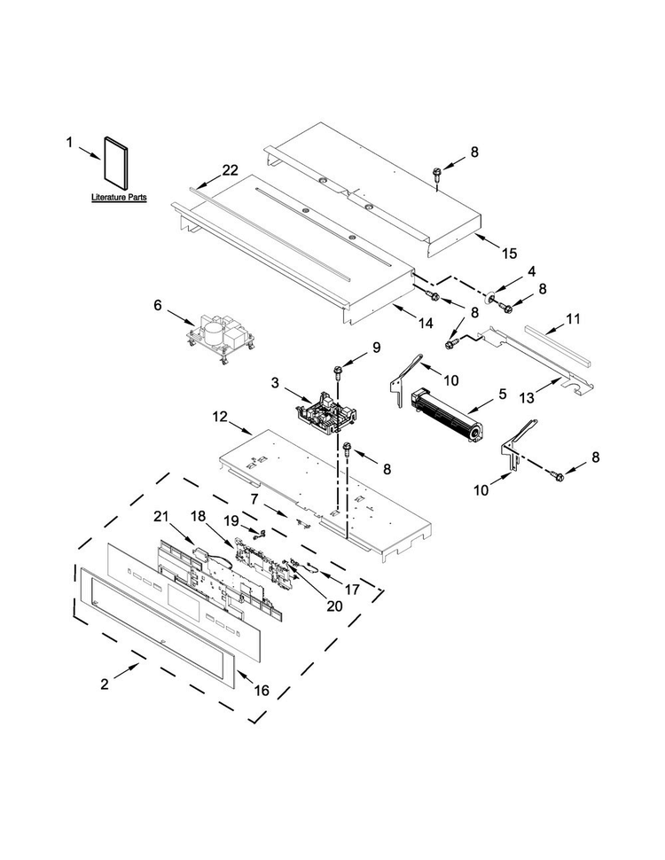 Control Panel Parts Diagram and Parts List for JJW3430HS00  Jenn-Air Wall Oven